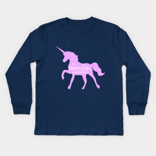 Be a Unicorn in a field of horses Kids Long Sleeve T-Shirt